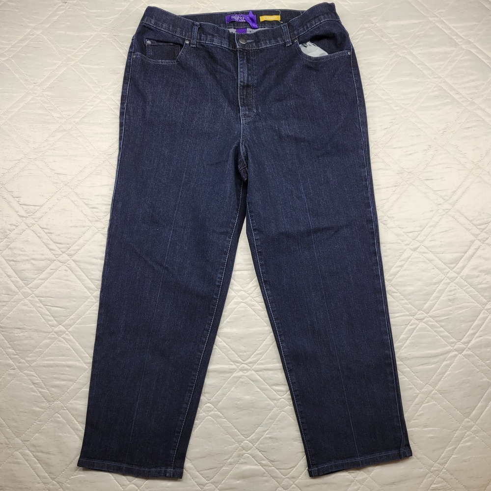 Right Fit by Catherines Straight dark blue jeans size 18 WP